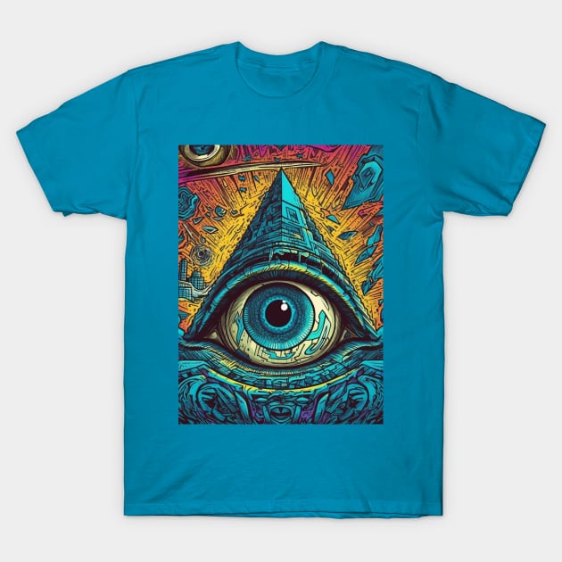 All Seeing Eye The Psychedelic Reality of Our Time T-Shirt by FrogandFog